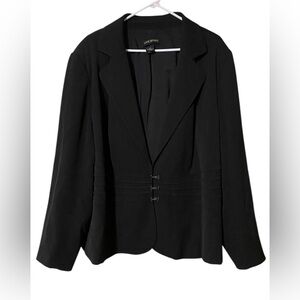 Lane Bryant Blazer Jacket Women’s 26 Black Lined Basic Capsule Corpcore Career